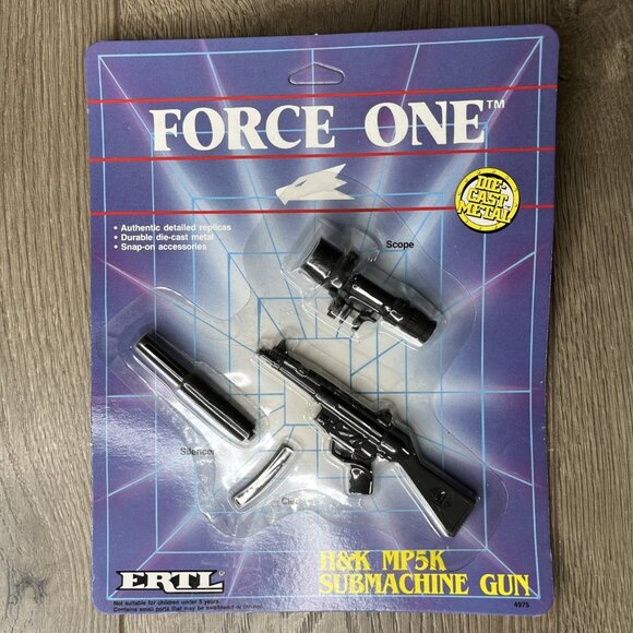 ERTL Force One Die-Cast Metal H&K MP5K Submachine Gun #4975 1989  b - Picture 1 of 11